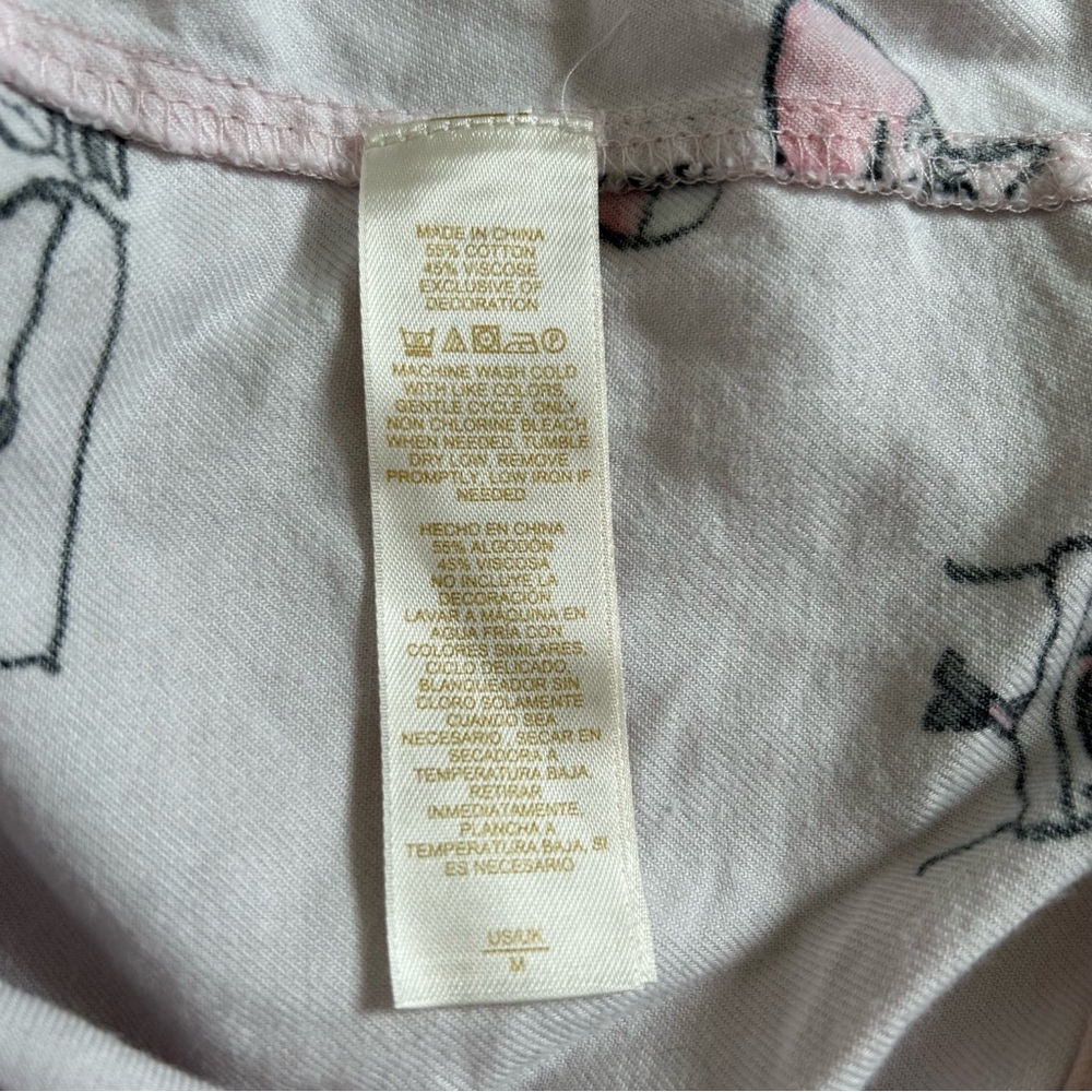 Kate Spade Foxy Lady Pink and Black Print Pajama Set Size Medium - Picture 11 of 11